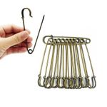Extra Large Bronze Safety Pins Heavy Duty Fastener Kilts Blankets Skirts Crafts