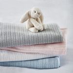 100% Cotton Cellular Blanket (Unisex) Size Approx 70x90cm Ideal for Pram car co