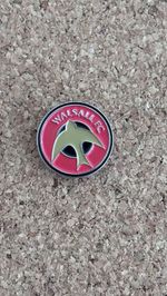Walsall FC - Quality enamel /Metal Pin Badge .Price Inc Postage in UK