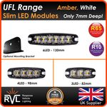 Slim Flat LED Strobe Flash Light Module Grill Recovery Beacon Lightbar 12v 24v