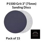 P1500 Sanding Discs 75mm 3” (Pack of 15)