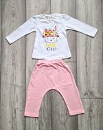 Deco Girls 18-24 Months 2pc Bunny Long Sleeve Top & Pink Trousers Set