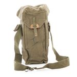 Vintage Belgian Army Canvas Bag Gas Mask Heavy Duty Webbing Satchel Shoulder