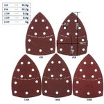 11 Hole  40-240 Grit Sanding Disc Sheet Prio-Triangle Mouse Sandpaper Hook Loop
