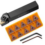 TNMG160408 Carbide Insert + 10X WTJNR2020K16 Reliable Lathe Turning Tool Holder