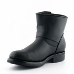 Men's GRINDERS LO CHARGER Black Biker Motorcycle Cowboy Leather Ankle Boots Shoe