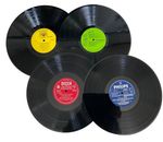 4 retro Music vinyl placemats Hand Crafted from original 12” Vinyl records