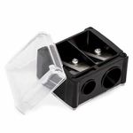 Dual Make Up Pencil Sharpener - Makeup Eyeliner Liner Lip Two Sizes Clear New