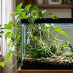 2 x POTHOS Floating Emersed Aquarium Plants Removes Nitrate Tropical & Coldwater