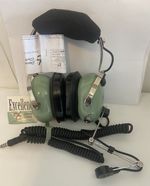 David Clark H10-66 VHF Aviation Headset Boom Mic 3.5mm Plug Green/Black