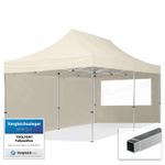 3x6 PES Pop Up Aluminium 32 mm, Sidewalls with Panorama Windows, cream