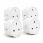4 Pack Tuya Smart WiFi Plug UK Energy Monitor Timer Alexa Google Home