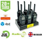 SEPURA SBP8010 VHF 5 WATT DMR DIGITAL TWO WAY RADIOS & D-SHAPE EARPIECES x 6