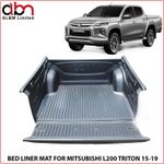 BLACK TRUCK BED LINER MAT FOR MITSUBISHI L200 TRITON SERIES 5 DOUBLE CAB 15-19