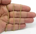 14K Solid Yellow Gold Cuban 2mm Chain Necklace 16" 18" 20" 22" 24" 26" 28'' 30"
