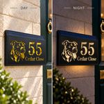 Personalised Staffy Solar LED House Sign Staffordshire Bull Terrier Plaque