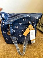 ClevaMama Nicole Monogram Changing Bag with Mat, Insulated Pocket & Straps