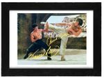 Chuck Norris and Bruce Lee Signed Autograph PHOTO Pre Print 6x4/A4/ Framed