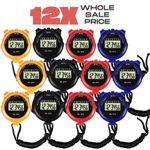 Waterproof Digital Handheld Sports Stopwatch Stop Watch Timer Alarm Counter UK