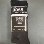 The BOSS Collection Men's Logo Crew Socks 3 Pack Black/White EU 43-46