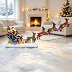 Christmas Santa Sleigh Reindeer Light Up Fibre Optic Table Decoration