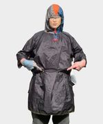 UL Waterproof Breathable Backpacking Poncho Sleeves/Sides Snap. Belt. 5oz MYOG