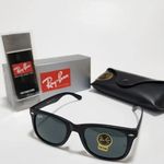 UK Ray-Ban Wayfarer RB2140 Sunglasses Matte Black Frame 