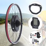 48V 26" Electric Bike Conversion Kit LCD Display E-Bike Rear Wheel UK