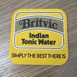 Britvic Tonic Water Beer Mat 🍺 Vintage 1970s Man Cave Home Pub Retro