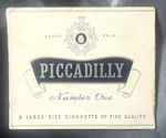 Scarce “Piccadilly” cigarettes, front-only cigarette packet (20) [empty]