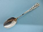 STOCKTON Edwardian Sterling SILVER Pierced Souvenir Spoon Levi & Salaman 1902