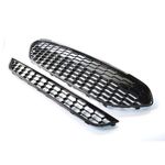 FOR FORD FIESTA MK7 BLACK  ZETEC S HONEYCOMB FRONT UPPER & LOWER GRILLE 2013-17