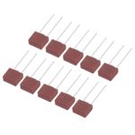 30Pcs DIP Mounted Miniature Square Slow Blow Micro Fuse, 1A 250V, Red