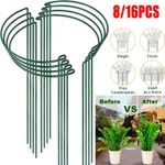 8/16/24/32 x Round Metal Plant Supports Stake For Peonies Hydrangea Metal Garden