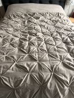 Laura Ashley Quilted Bedspread/Throw, 240 X260cm, Light Grey/Neutral