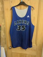 Lakers Adidas Basketball Jersey Size Large #35 Reversible Pit To Pit 22