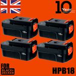 4x 4.8Ah Battery 18V for Black & Decker A18 A1718 A18NH A18E HPB18-OPE Firestorm