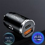 USB + TYPE-C Fast Car Charger Cigarette Dual Socket Adapter For i.Phone Samsung