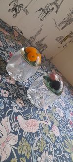 Vintage Lucite Acrylic Preserve Jam Jar Pot With Spoon & Lid  X 2 Marmalade Jam 