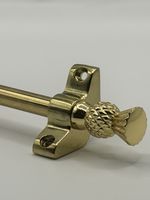 Set of 13 | Stair Carpet Rods Runner| Tower Finial - Polished Brass | Up To 70cm