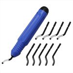 11pcs Deburring Tool Kit High-Speed Steel HSS Rotary Deburr Trimming Tool Handle