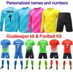 Football Kids Boys Girls kits Goalkeeper Shirt Shorts Padded Elbow Goalie Sets