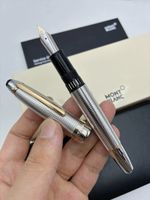 Montblanc Meisterstuck 146 Silver Stripe Fountain Pen With Gift Box