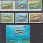 (F363-16) 1993 Azerbaijan set of 6stamps& M/S Fish (P)  (TD83)