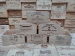 Wine Box Crate ~ 6 bottle size ~ France Genuine Shabby Chic Vintage Wooden