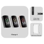 Fitbit Charge 6 Bundle - x2 Wrist Straps, Full Screen Protector - Refurb 