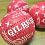 Gilbert Netball PULSE Training / Match Ball - Pink White Size: 5 - FREE p&p