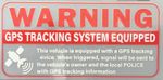 CAR, CARAVAN, Motorhome GPS WARNING TRACKING WINDOW STICKER 11 X 5.5cm