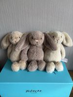 Jellycat Flufflet Bunny Bundle Oat, Wheat And Fawn BNWT Displayed Only New
