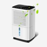 HumiZap Portable Dehumidifier 2000 sq ft 1.6L Tank 2.5 gal/day 36dB Wi-Fi